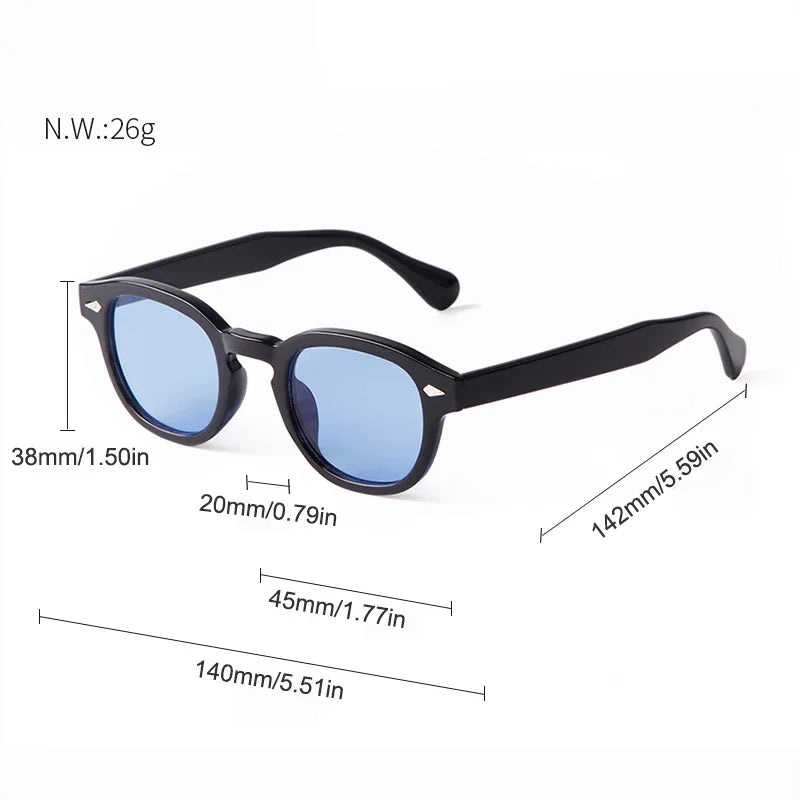 Round Transparent Sunglasses - Obsidian
