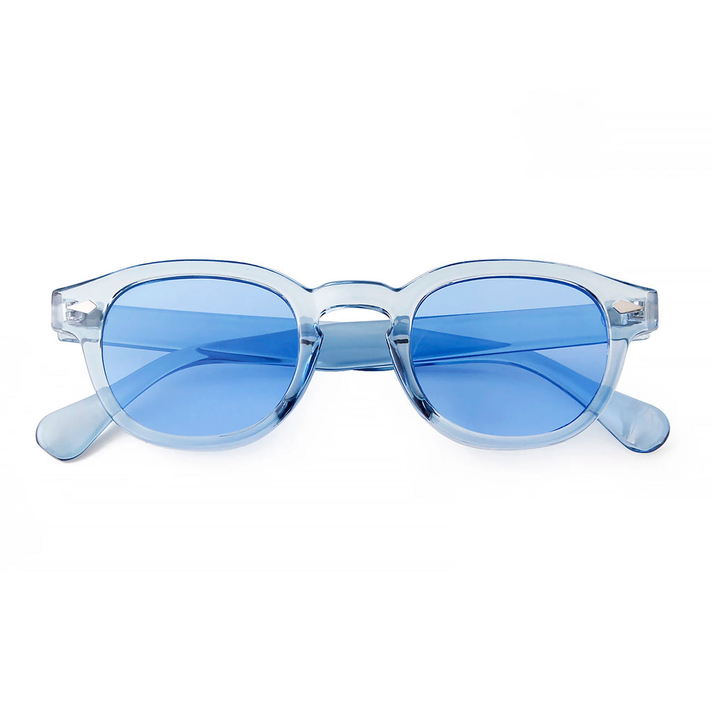 Round Transparent Sunglasses - Obsidian