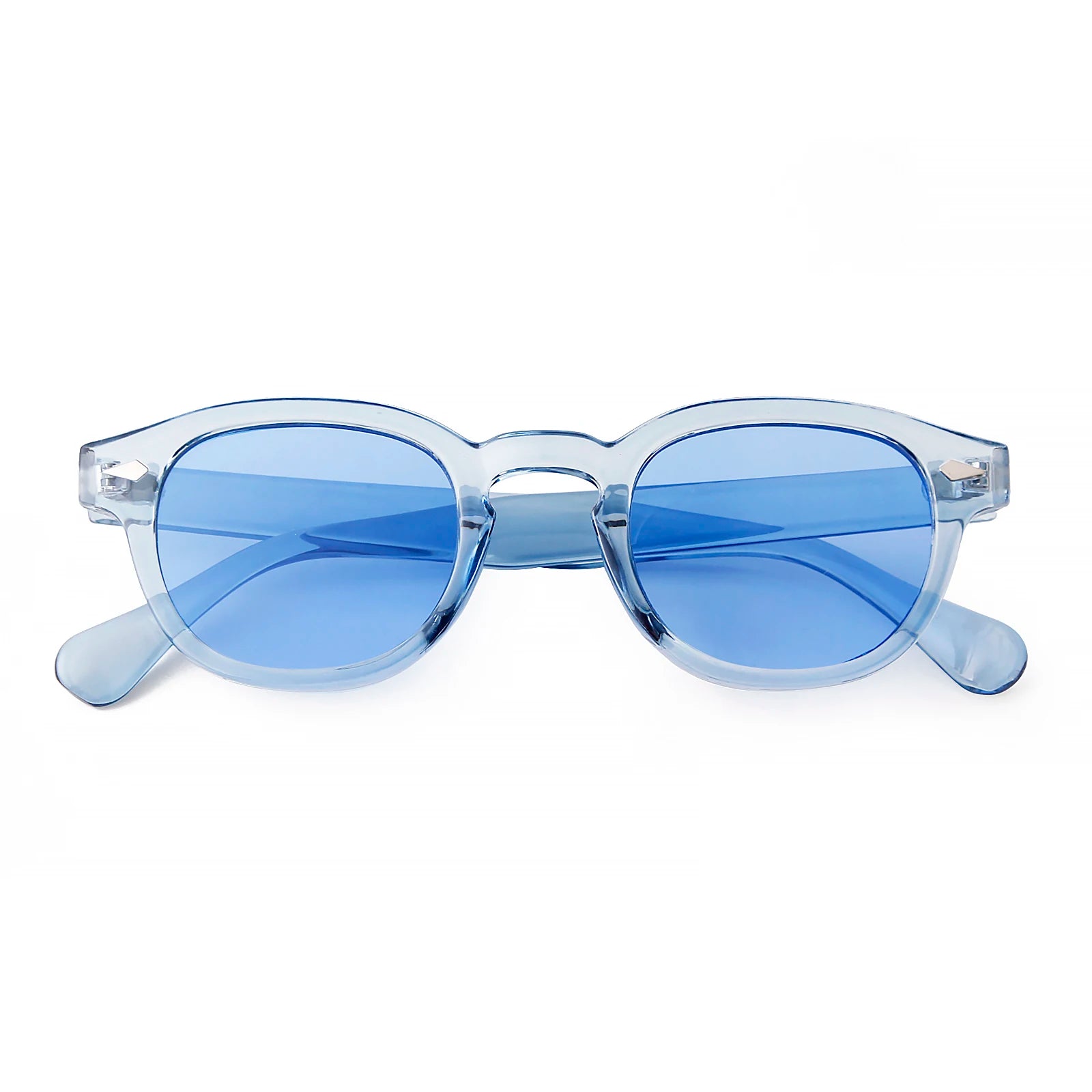 Round Transparent Sunglasses - Obsidian