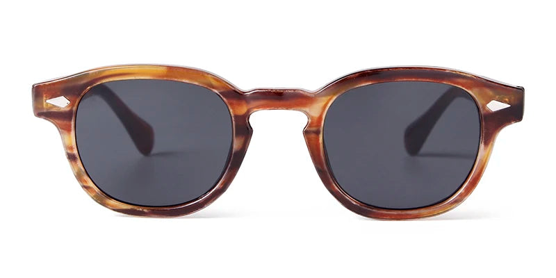 Round Transparent Sunglasses - Obsidian