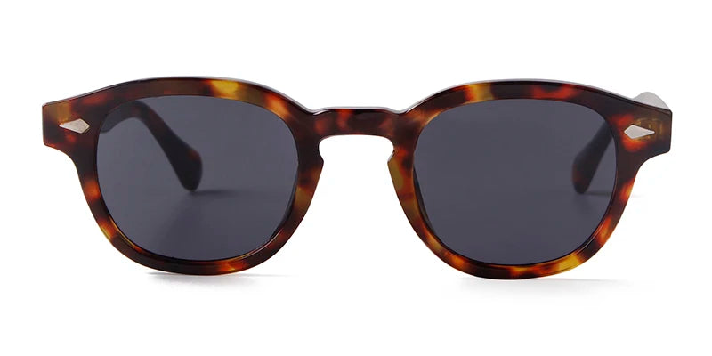 Round Transparent Sunglasses - Obsidian