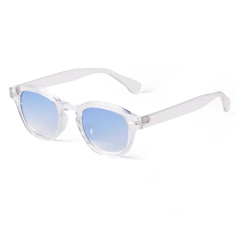 Round Transparent Sunglasses - Obsidian