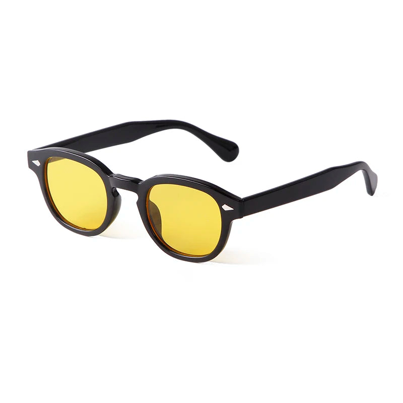 Round Transparent Sunglasses - Obsidian