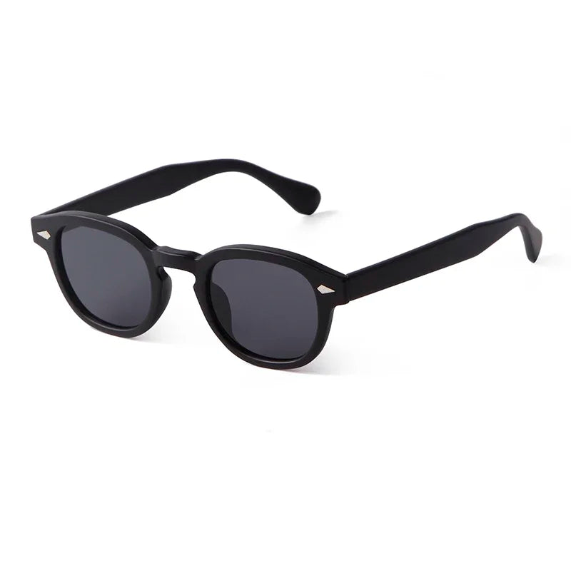 Round Transparent Sunglasses - Obsidian
