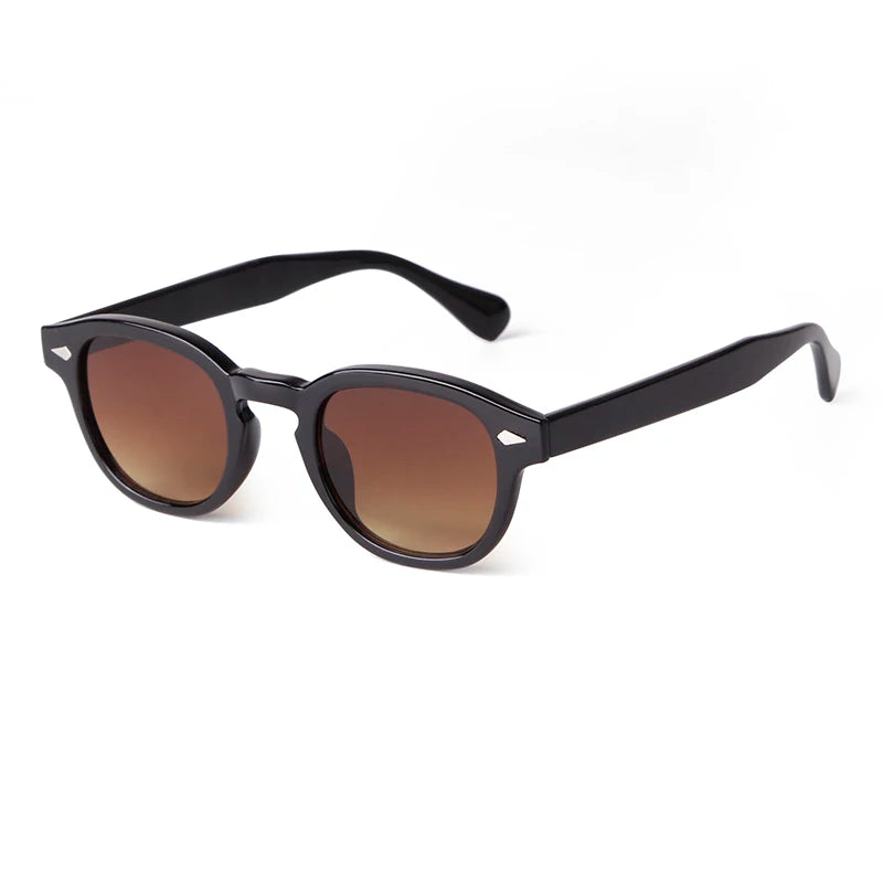 Round Transparent Sunglasses - Obsidian