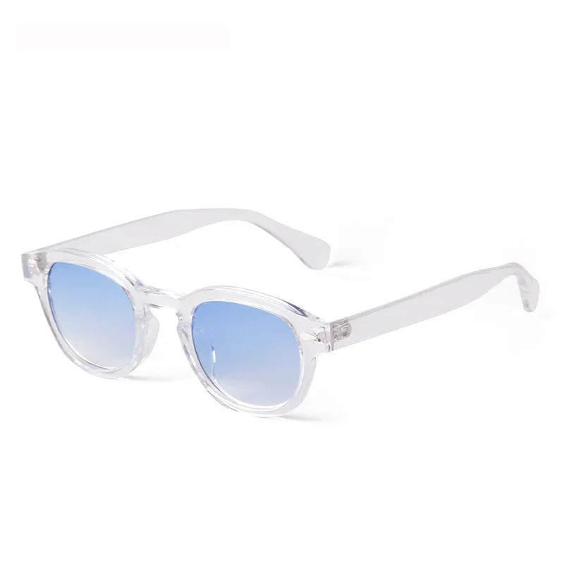 Round Transparent Sunglasses - Obsidian