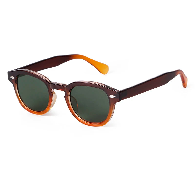 Round Transparent Sunglasses - Obsidian