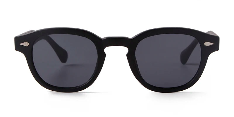 Round Transparent Sunglasses - Obsidian