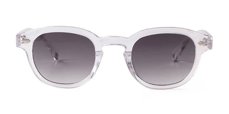 Round Transparent Sunglasses - Obsidian