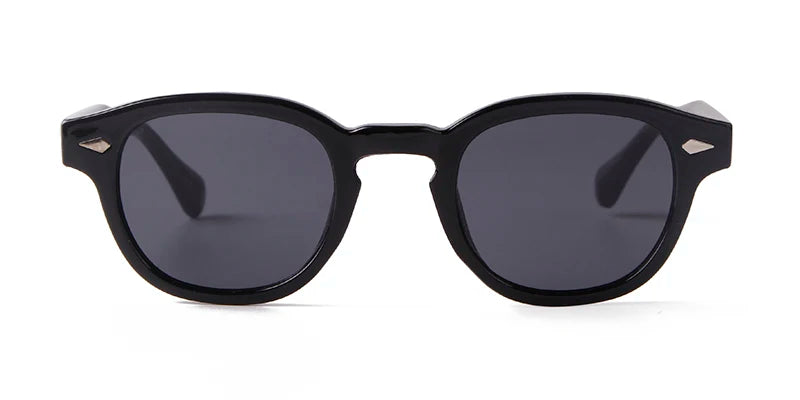 Round Transparent Sunglasses - Obsidian