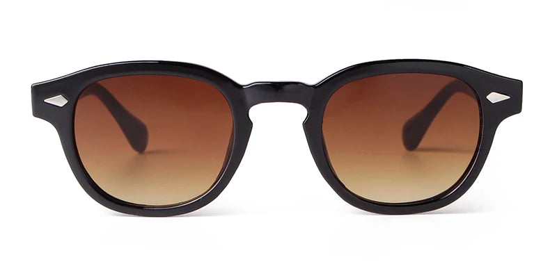 Round Transparent Sunglasses - Obsidian
